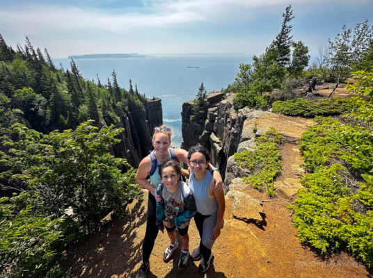 family at Sleeping Giant Top of the Giant Thunder Bay